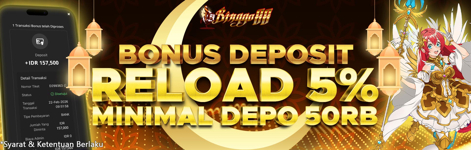 BONUS 5% SPECIAL RELOAD